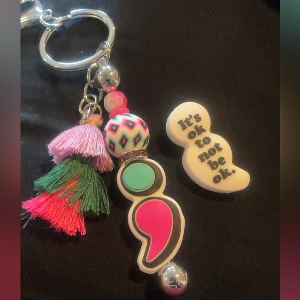Beadable Keychain: it’s okay to not be okay.